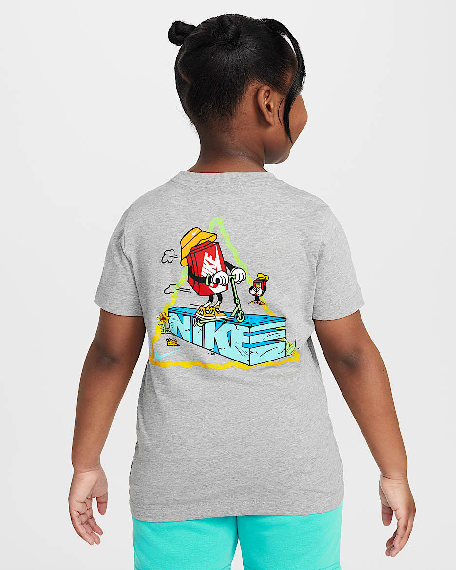 Playera para niños talla grande Nike Sportswear - Gris oscuro jaspeado