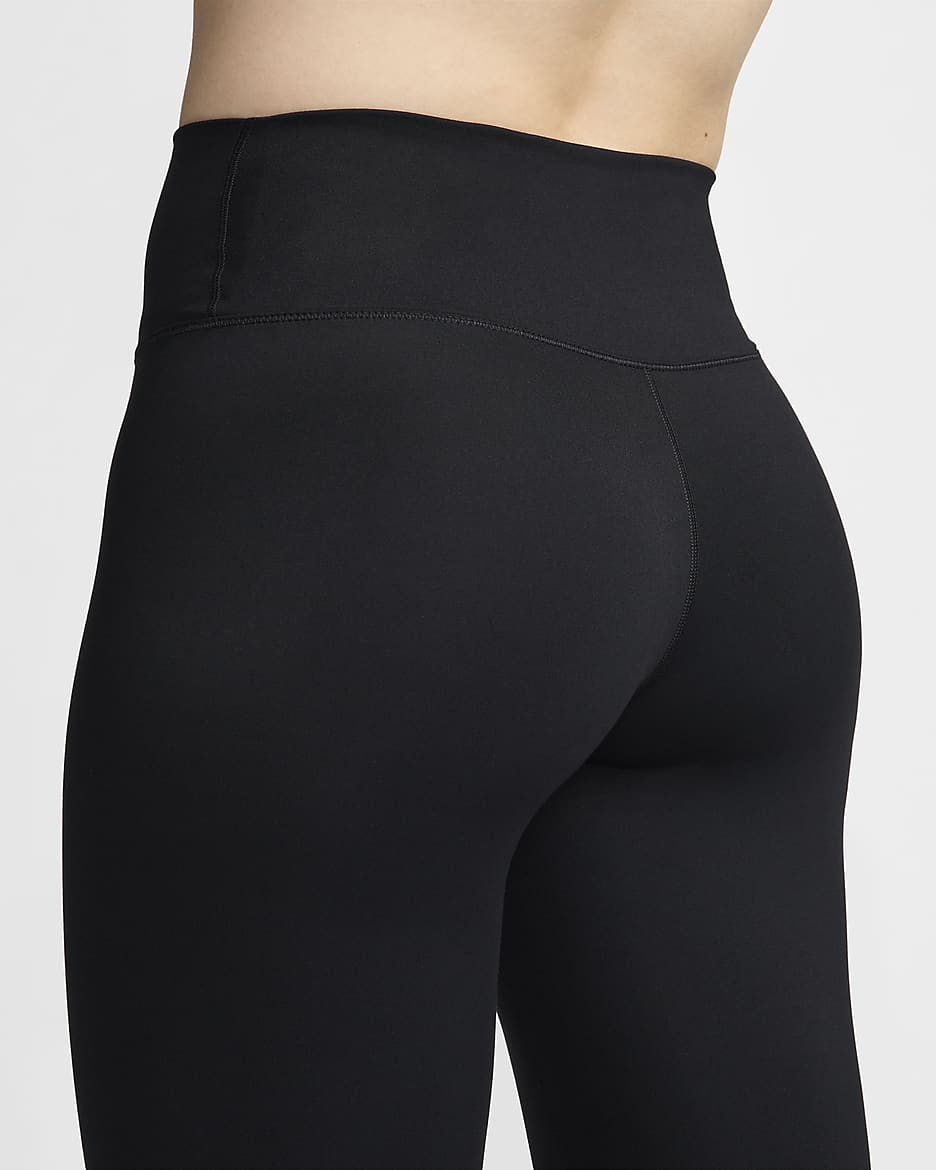 Nike One Leggings de 7/8 de talle alto - Mujer - Negro/Negro