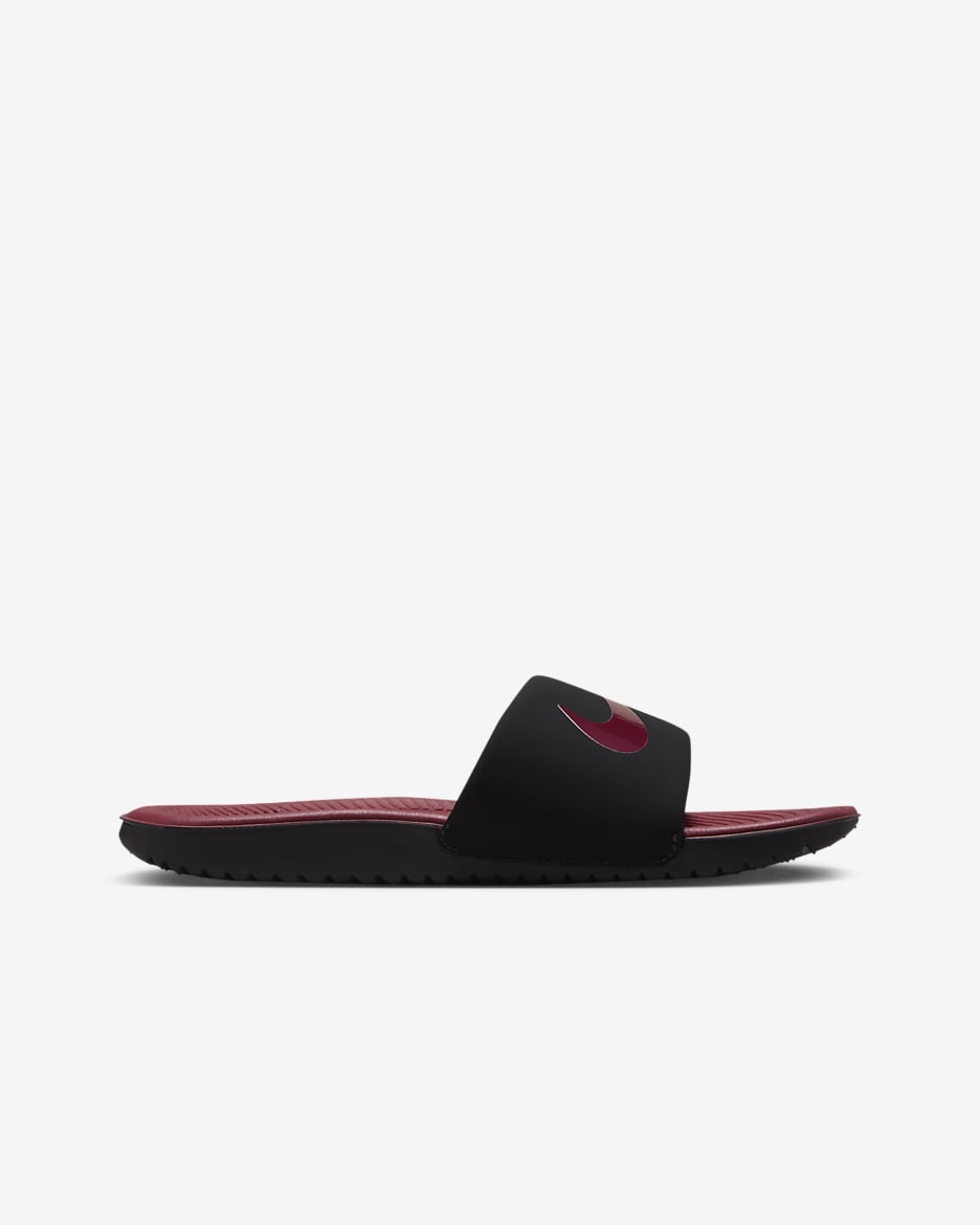 Nike Kawa Younger/Older Kids' Slides - Black/Team Red