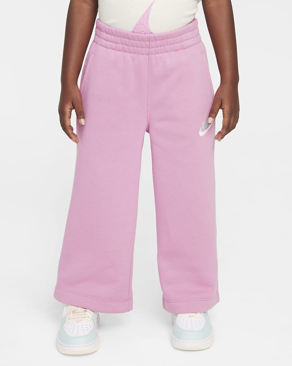Nike Sportswear Club Toddler Fleece Wide Leg Pants - Magic Flamingo