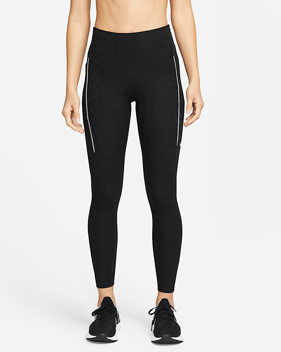 Dámské běžecké legíny Nike Dri-FIT ADV Epic Luxe s kapsami - Černá/Černá