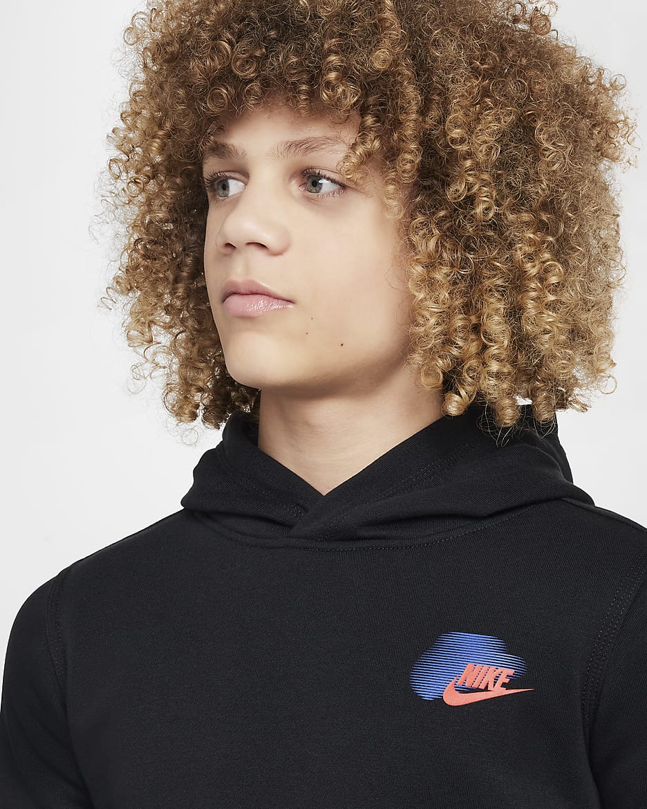 Nike Sportswear Standard Issue Older Kids' (Boys') Fleece Pullover Hoodie - Black