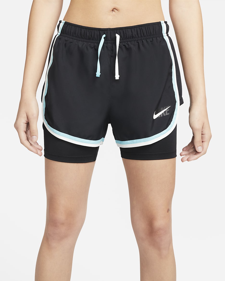 Nike Dri-FIT Tempo Icon Clash Women's 2-In-1 Running Shorts - Black/Copa/Sail/Sail