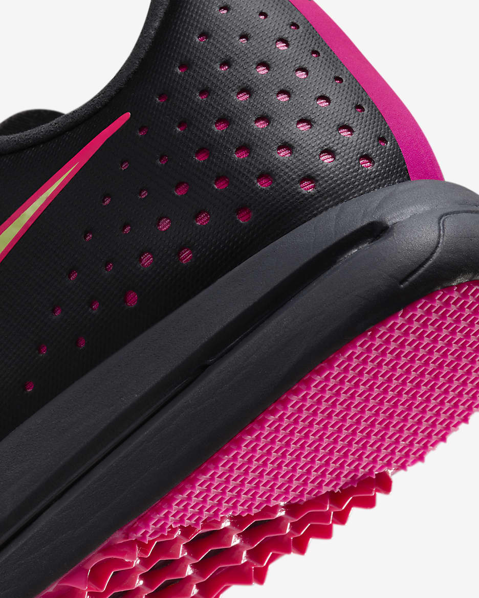 Nike Triple Jump Elite 2 piggsko til hoppøvelser - Svart/Light Lemon Twist/Fierce Pink