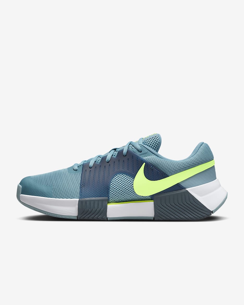 Chaussure de tennis pour surface dure Nike Zoom GP Challenge 1 pour homme - Denim Turquoise/Armory Navy/Volt