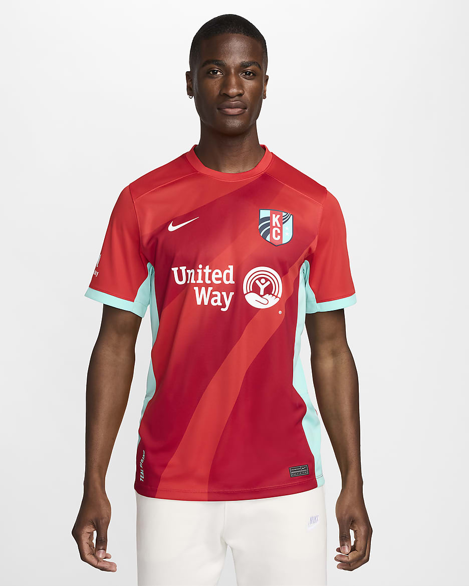 Kansas City Current 2024 Stadium Primary Men's Nike Dri-FIT NWSL Replica Jersey - Comet Red