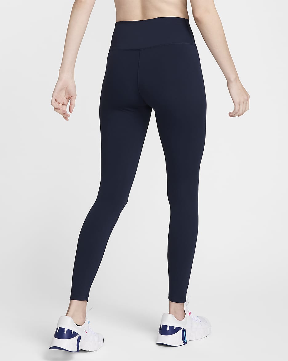 Nike One Women's High-Waisted Full-Length Leggings - Obsidian/Black