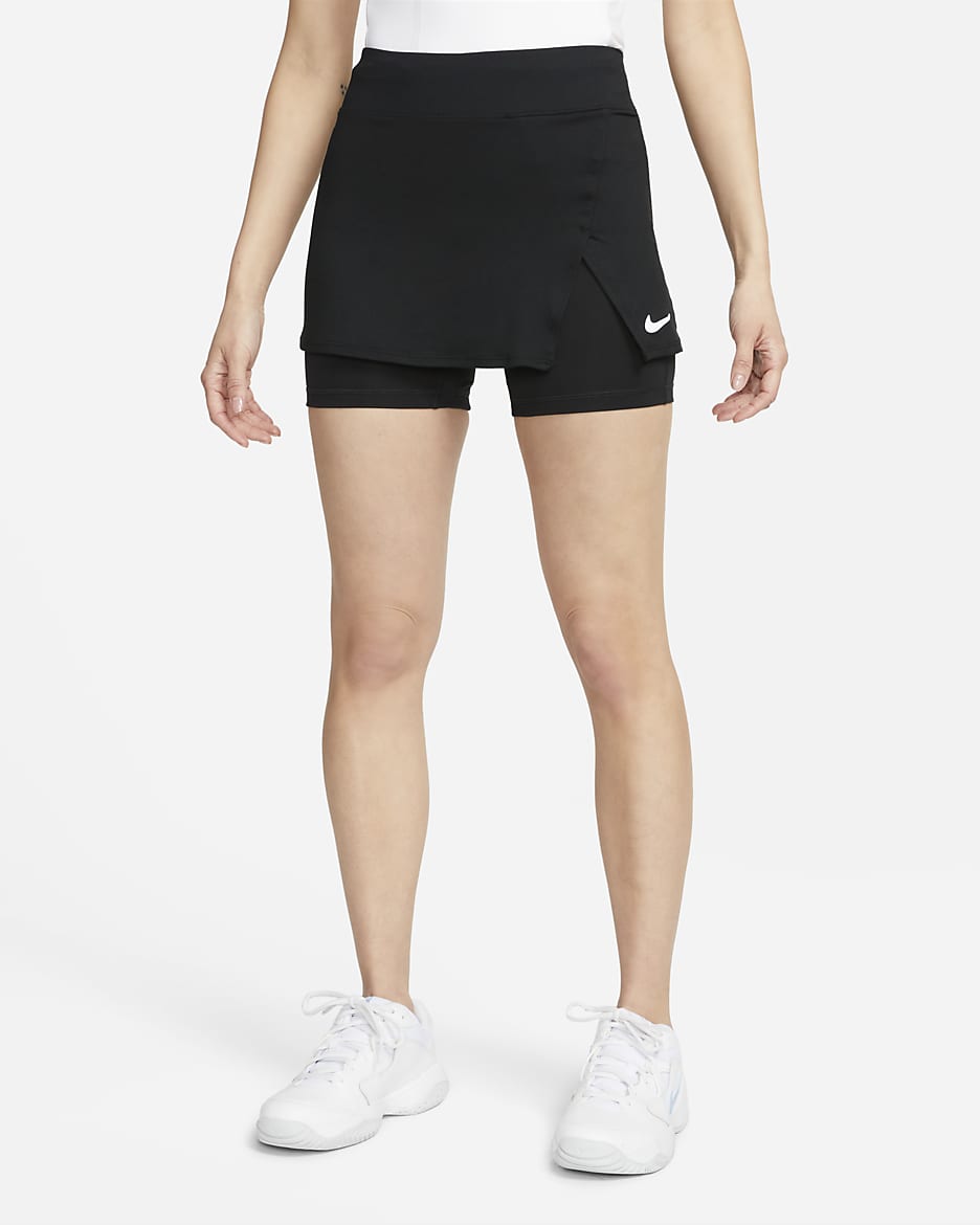 NikeCourt Dri-FIT Victory Women's Tennis Skirt - Black/White