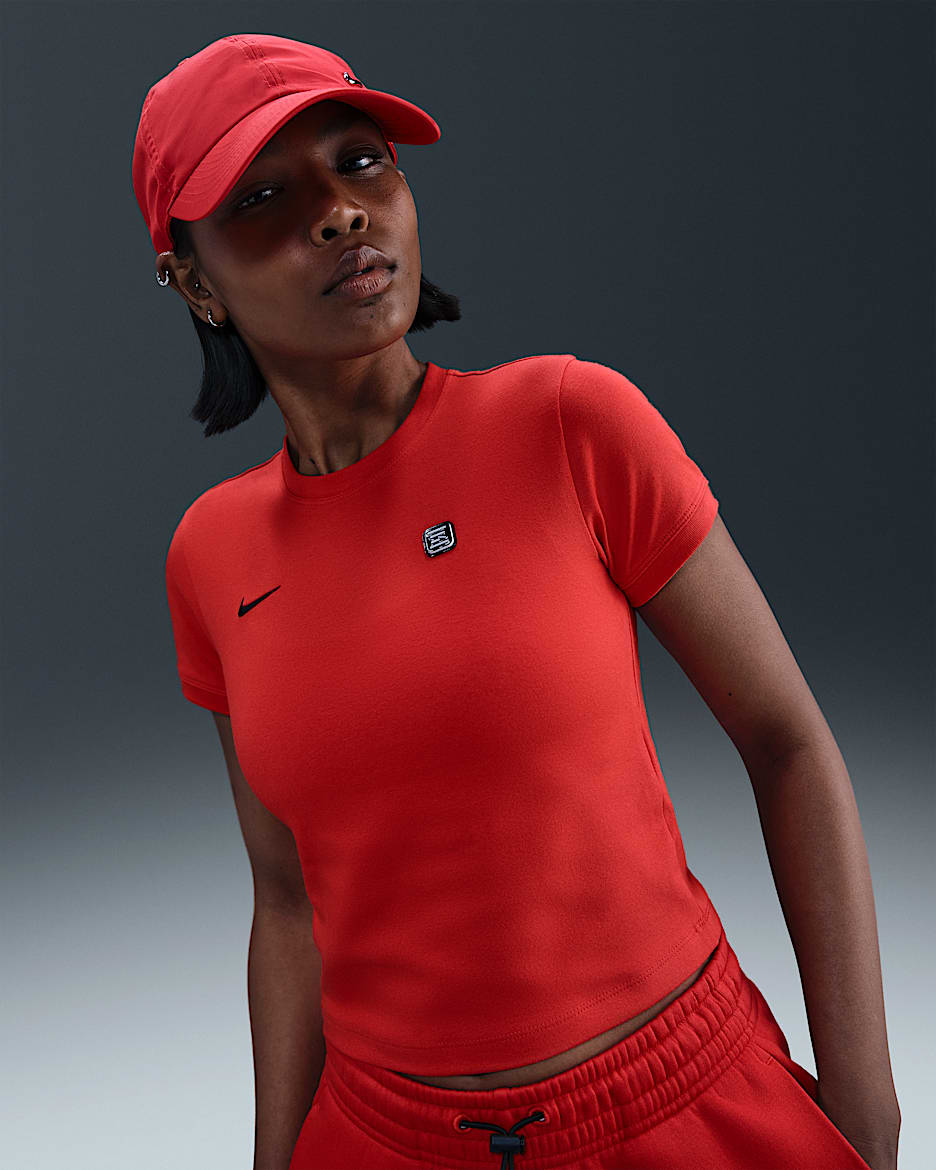 Nike Sportswear Shox Women's Tight T-Shirt - University Red