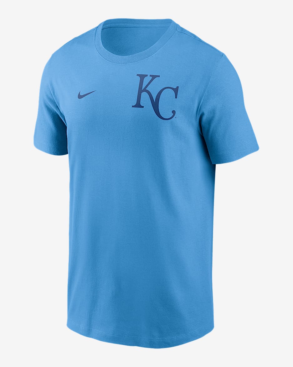 Playera Nike de la MLB para hombre Kansas City Royals 2-Hit - Azul claro