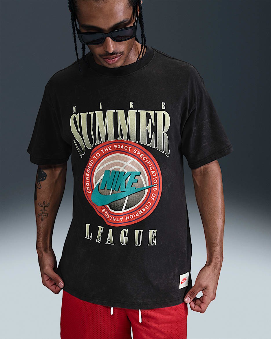 Playera de básquetbol Max90 para hombre Nike - Negro