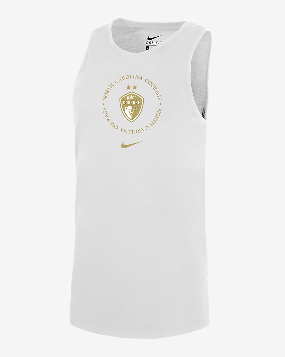 Camiseta de tirantes de fútbol Nike Dri-FIT para mujer North Carolina Courage - Blanco