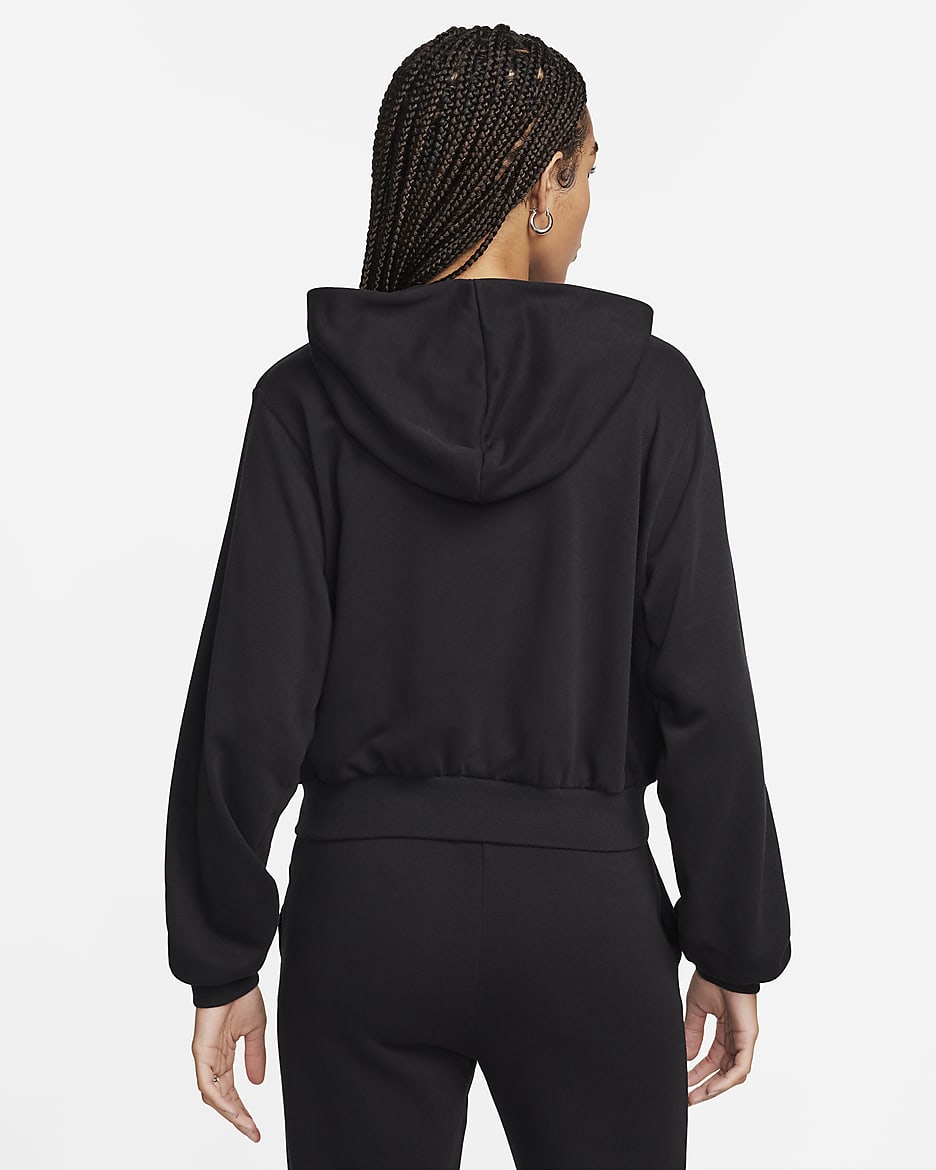 Nike Sportswear Chill Terry Women's Loose Full-Zip French Terry Hoodie - Black/Sail