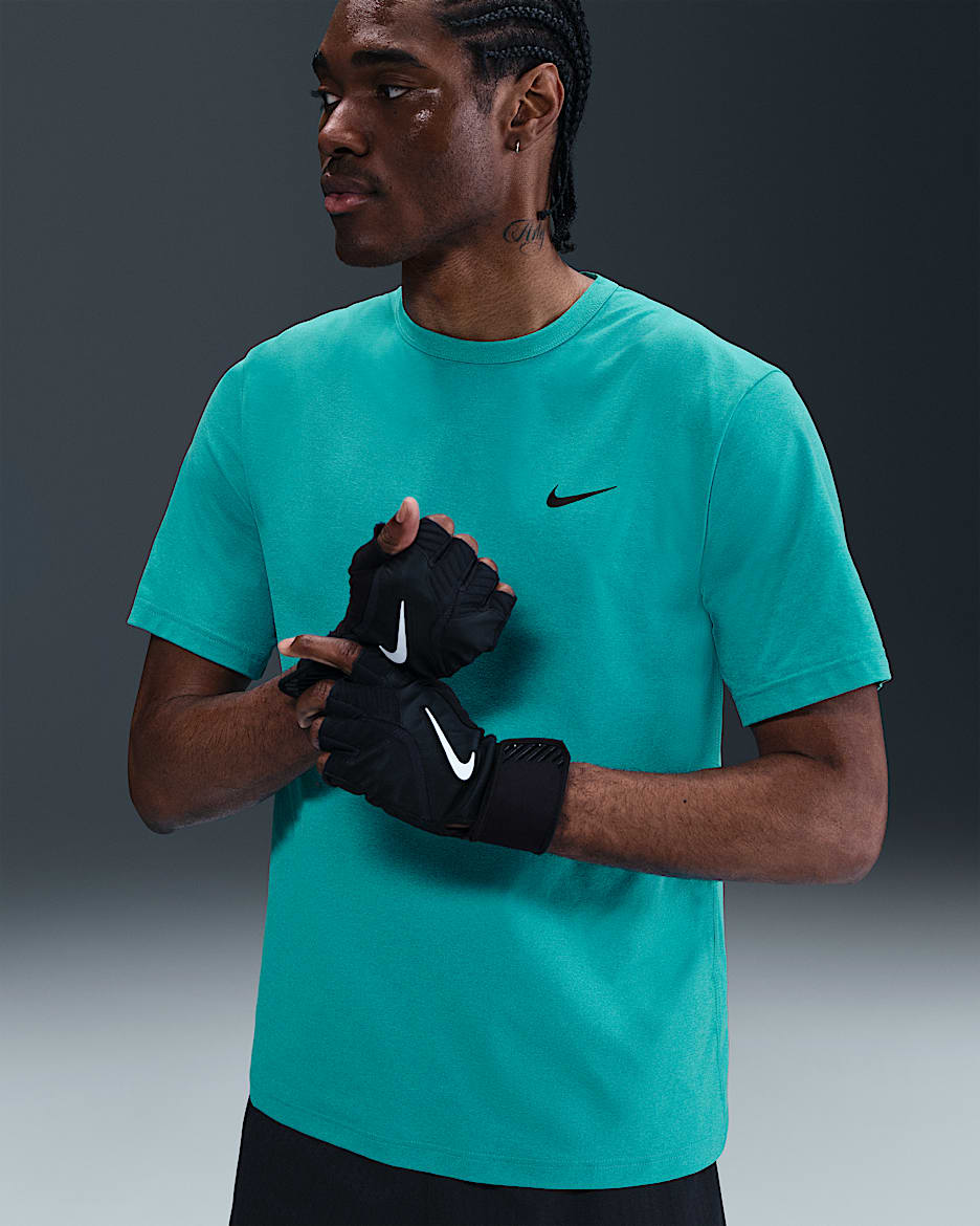 Nike Hyverse Men's Dri-FIT UV Short-sleeve Versatile Top - Dusty Cactus/Black