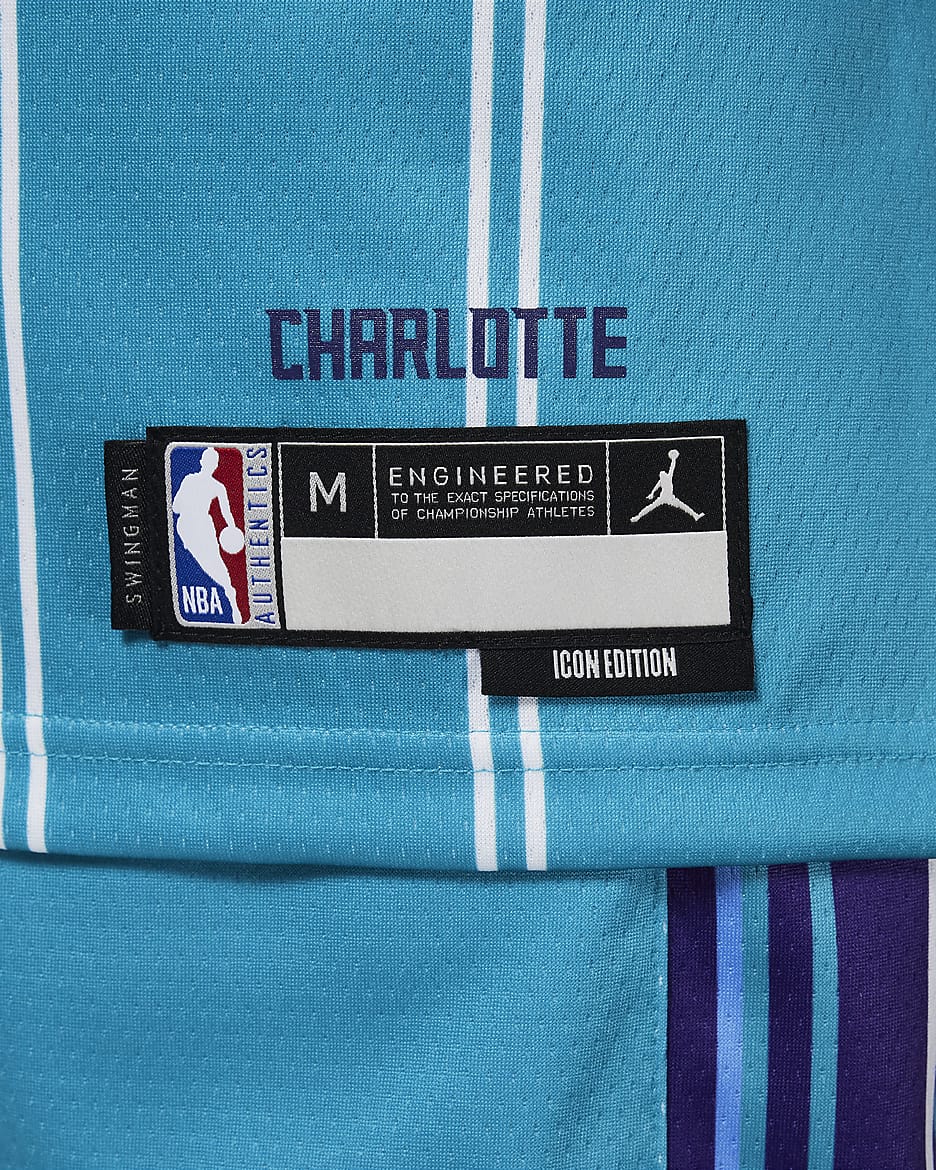 LaMelo Ball Charlotte Hornets Icon Edition Jordan Dri-FIT NBA Swingman Trikot für ältere Kinder - Rapid Teal