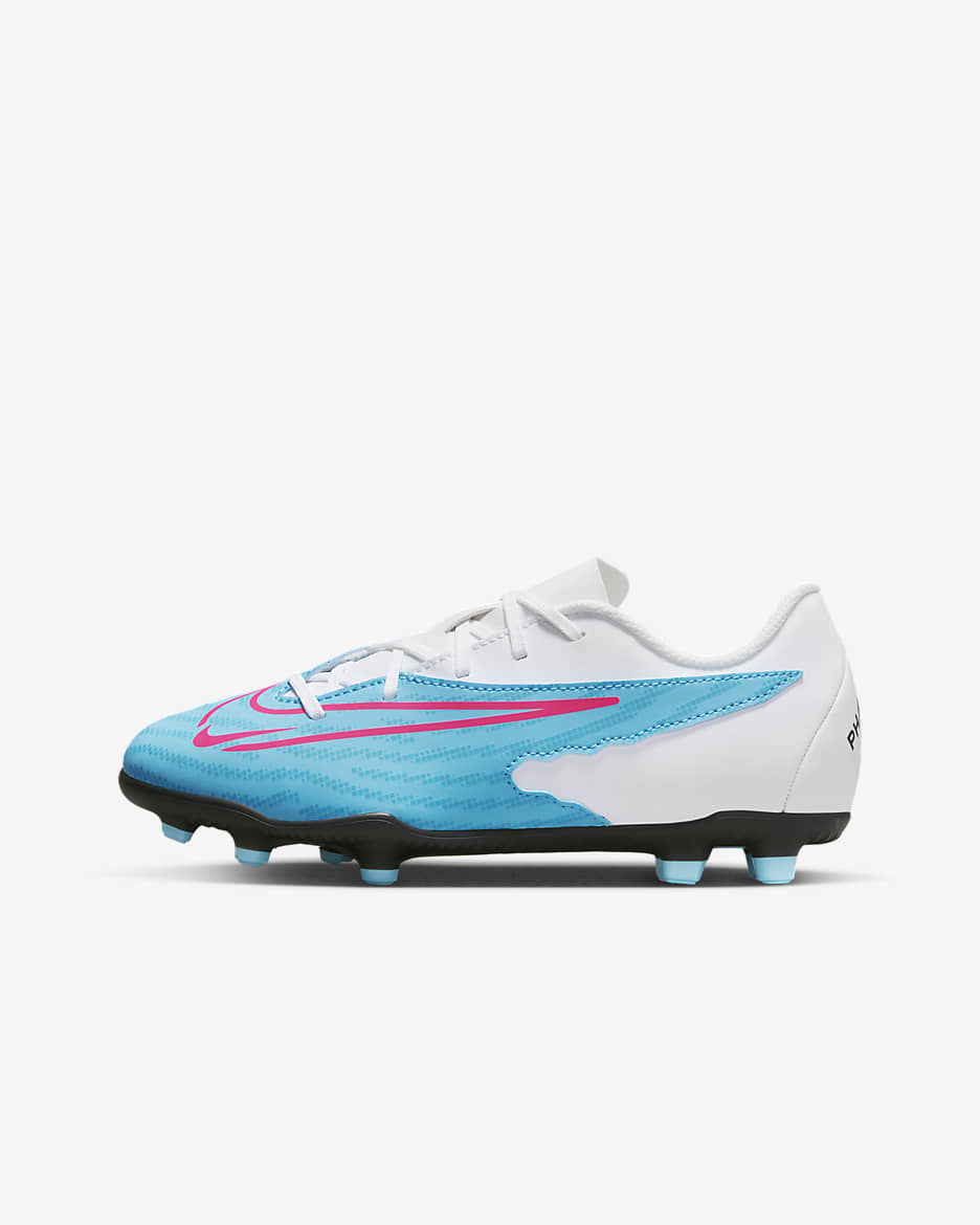 Nike Jr. Phantom GX Club Older Kids' Multi-Ground Low-Top Football Boot - Baltic Blue/White/Laser Blue/Pink Blast