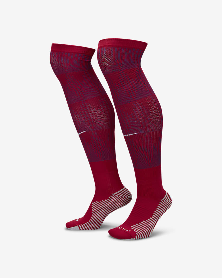 Fotbollsknästrumpor FC Barcelona Strike (hemmaställ) - Noble Red/Deep Royal Blue/Vit