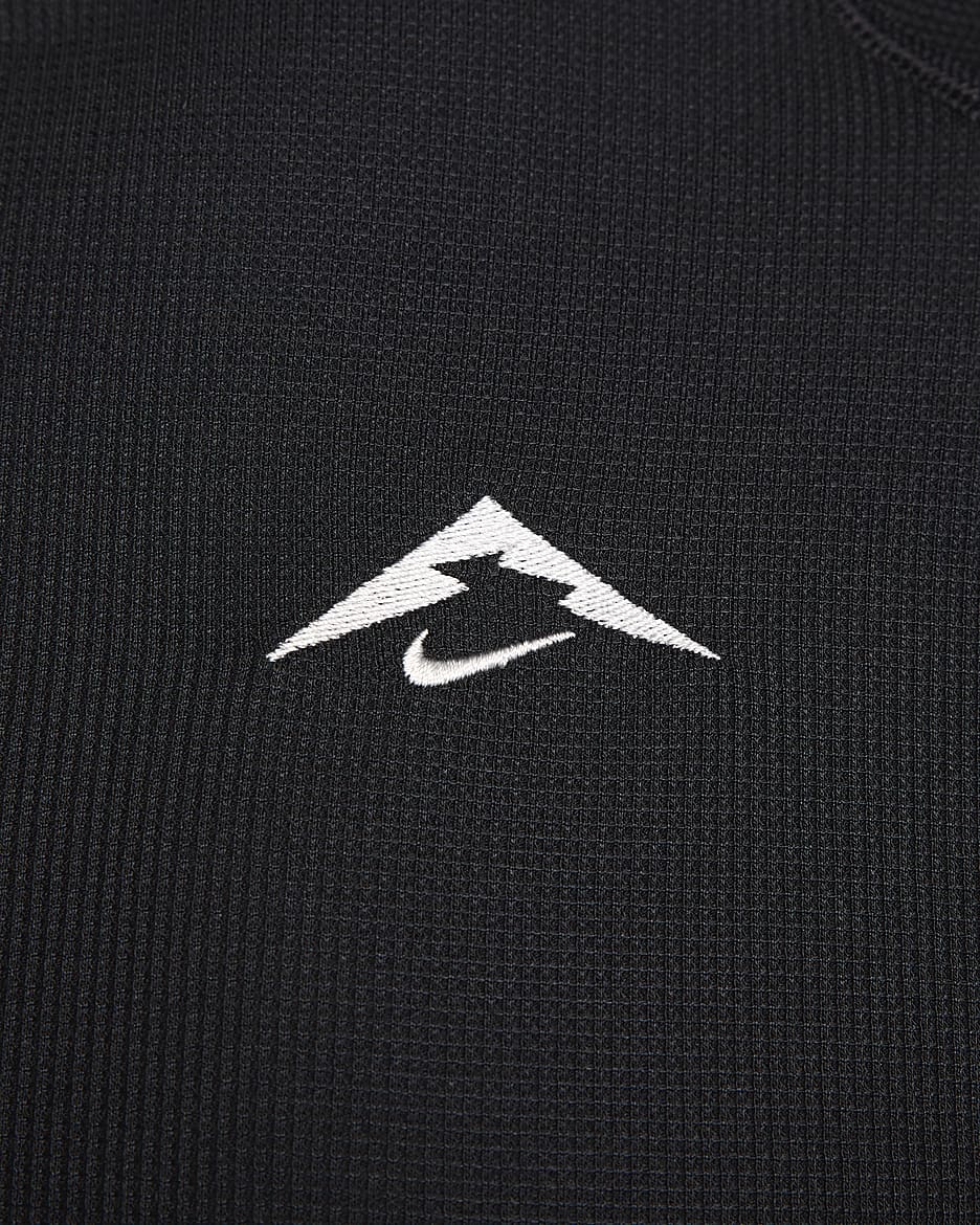 Vêtement deuxième couche à demi-zip Dri-FIT Nike Trail pour homme - Noir/Summit White