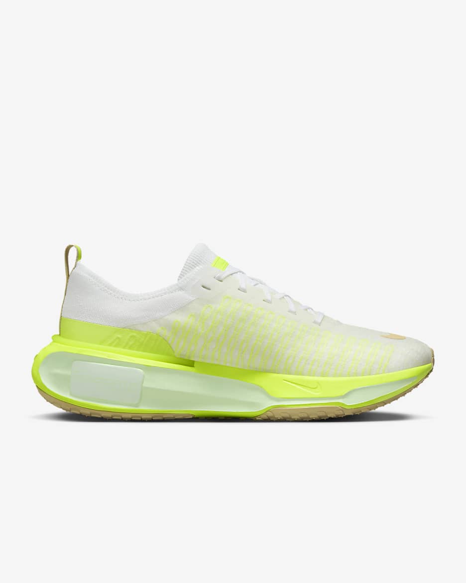 Tenis de correr en pavimento para hombre Nike Invincible 3 - Blanco/Volt/Vela/Oro team