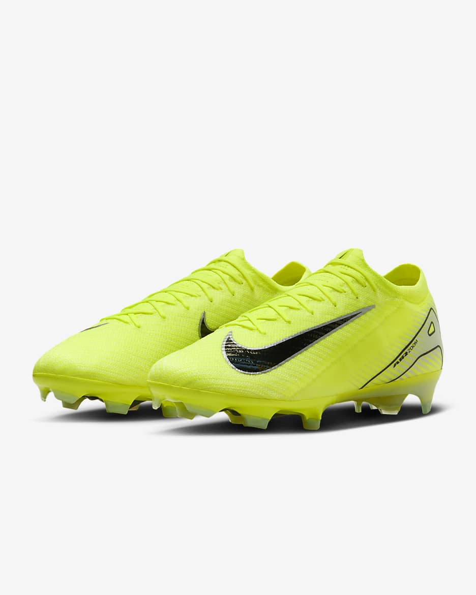 Ποδοσφαιρικά παπούτσια χαμηλού προφίλ FG Nike Mercurial Vapor 16 Elite - Volt/Μαύρο