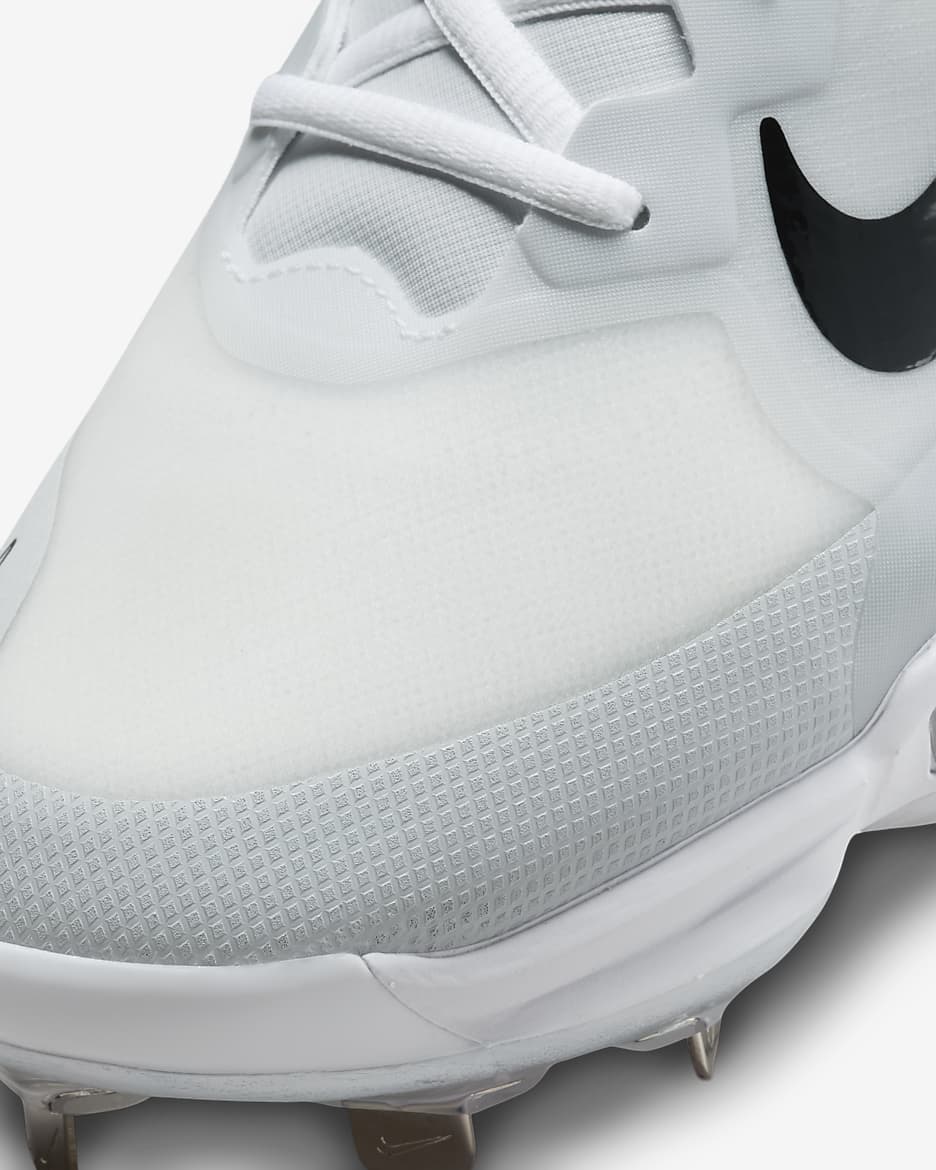 Nike Force Zoom Trout 9 Pro Baseball Cleats - White/Pure Platinum/Bright Crimson/Black