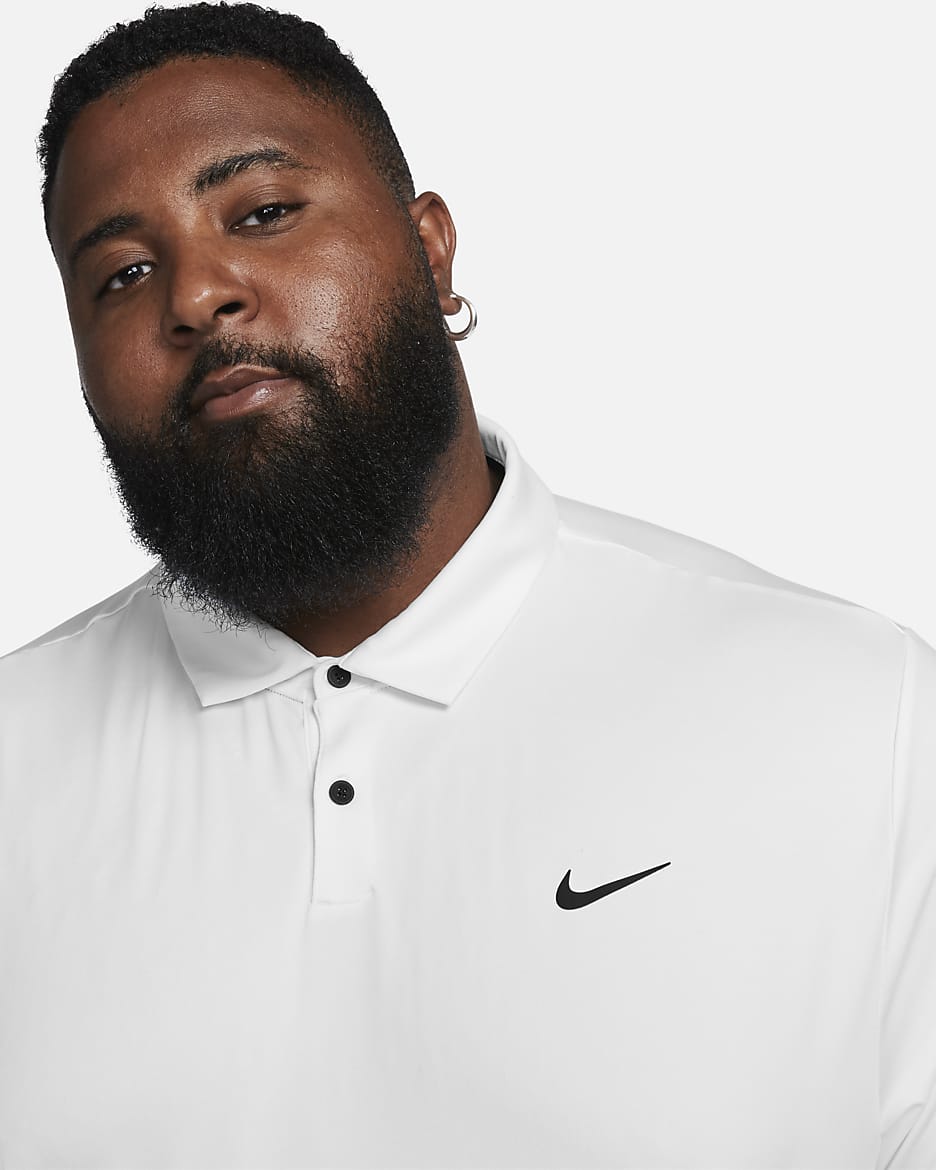 Nike Dri-FIT Tour Men's Solid Golf Polo - White/Black