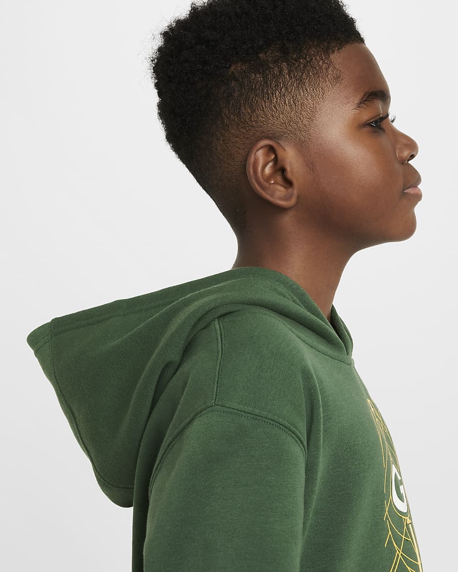 Green Bay Packers Icon Nike NFL-hoodie voor kids - Fir