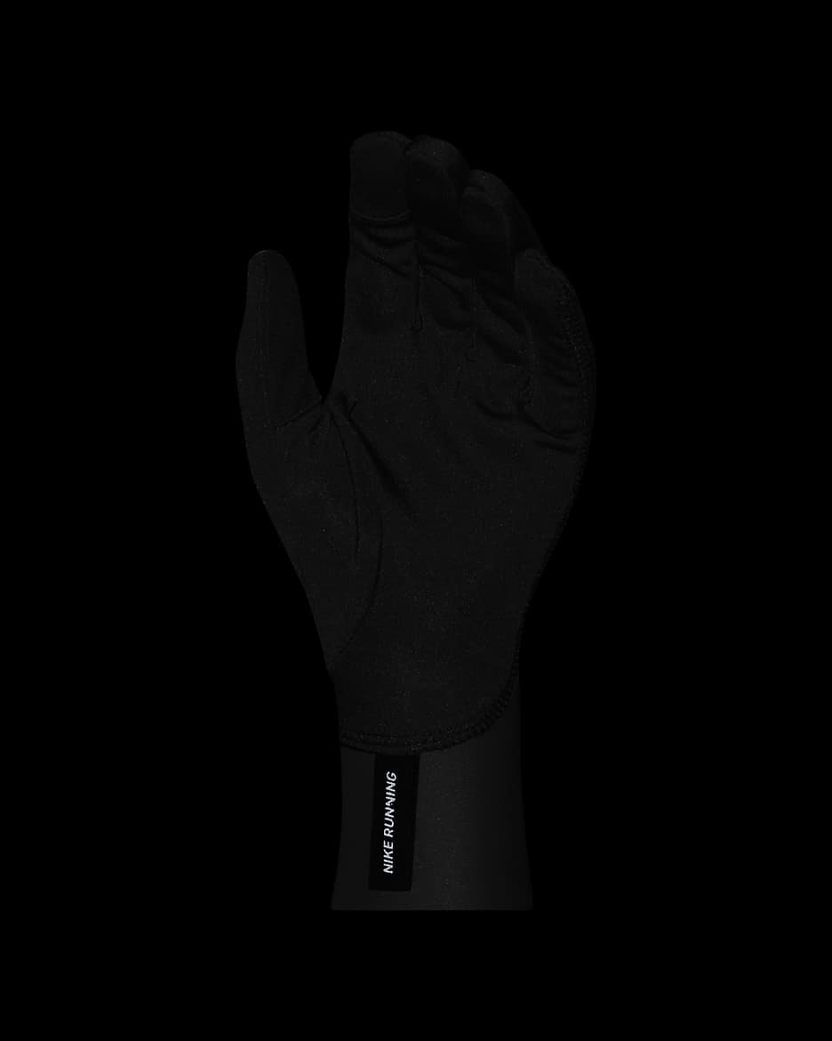 Guantes de correr Therma-FIT de densidad media para mujer Nike Pacer - Negro