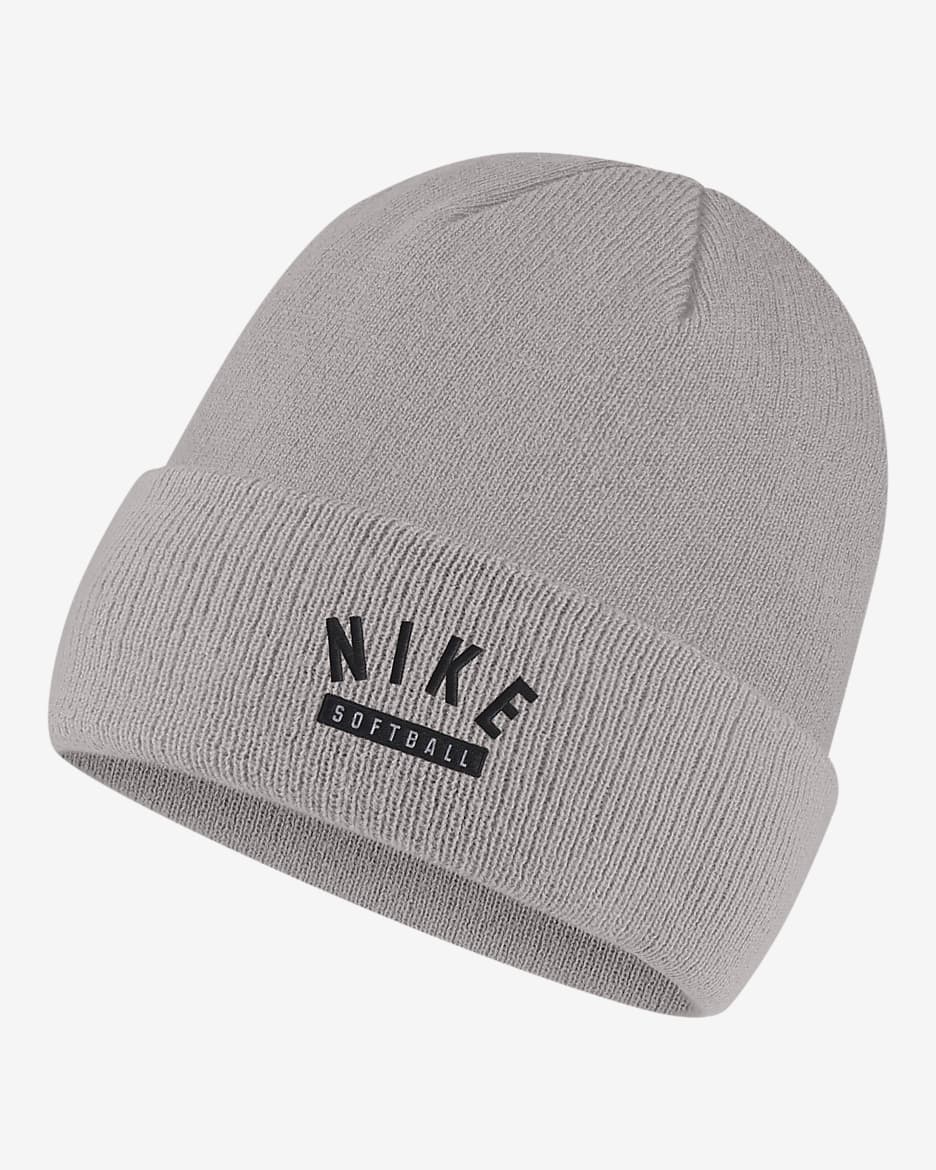Nike Swoosh Softball Cuffed Beanie - Pewter Grey