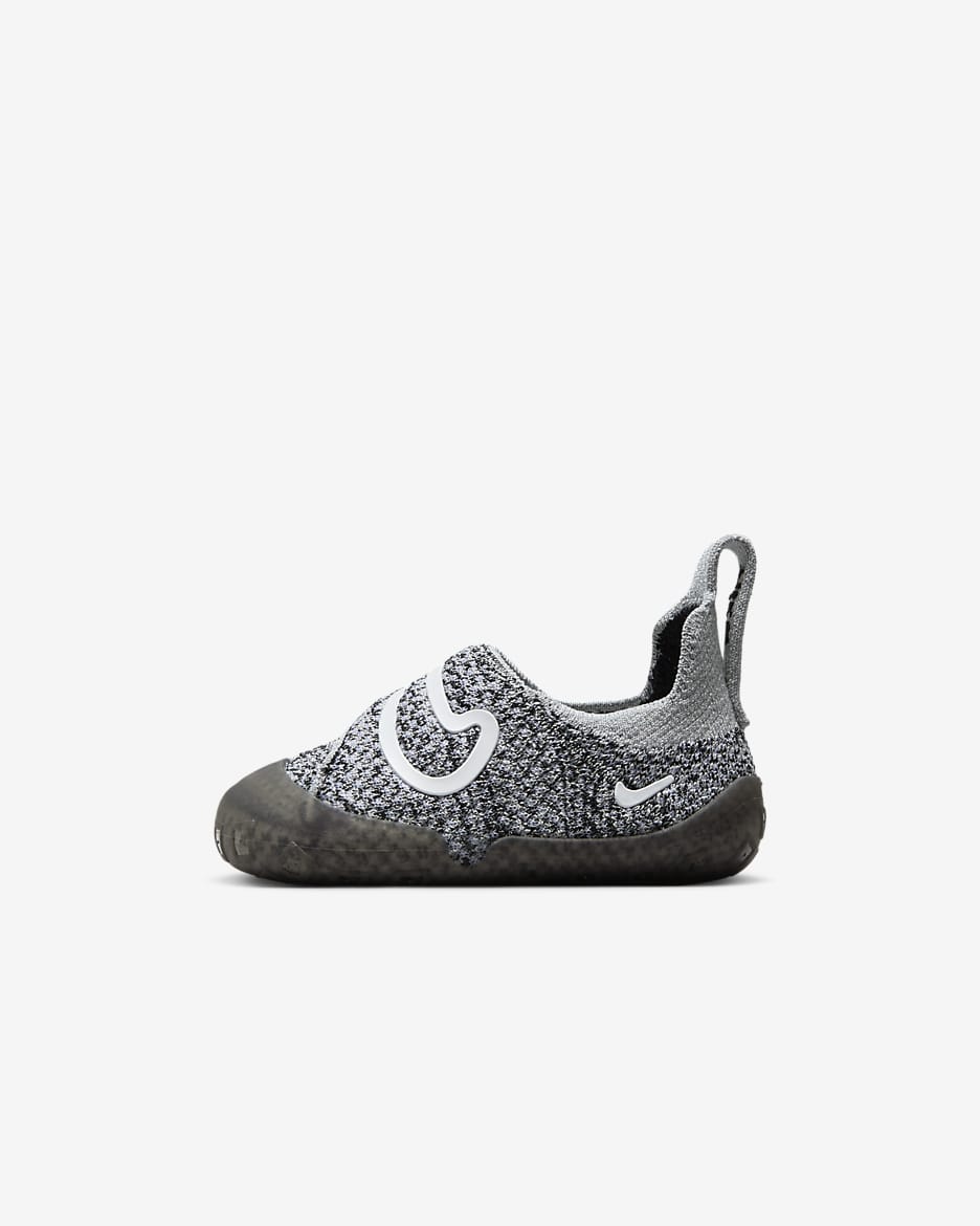 Chaussure Nike Swoosh 1 pour bébé et tout-petit - Noir/Wolf Grey/Blanc