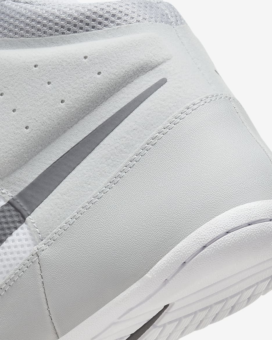 Nike Fury Wrestling Shoes - White/Wolf Grey/Dark Grey