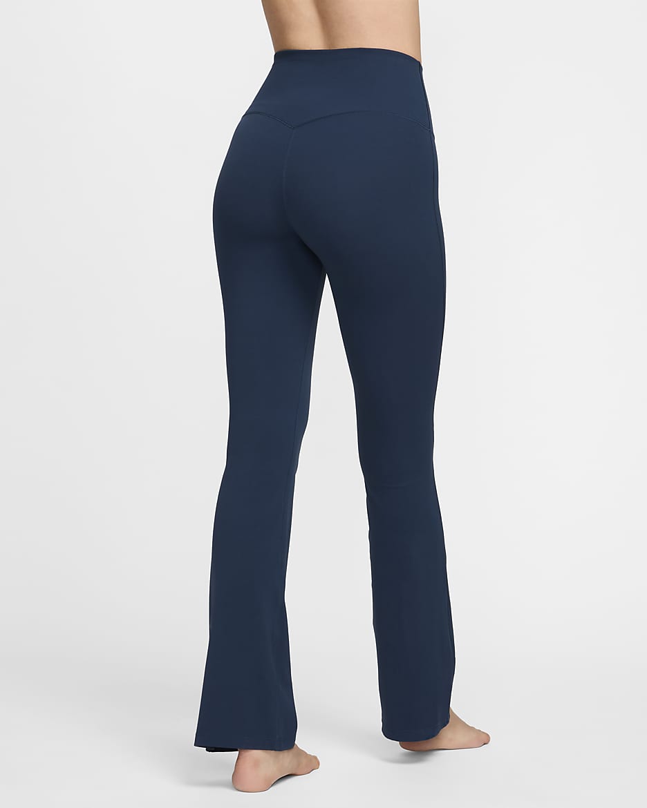 Nike Zenvy Women's High-Waisted Flared Leggings - Armory Navy/Black