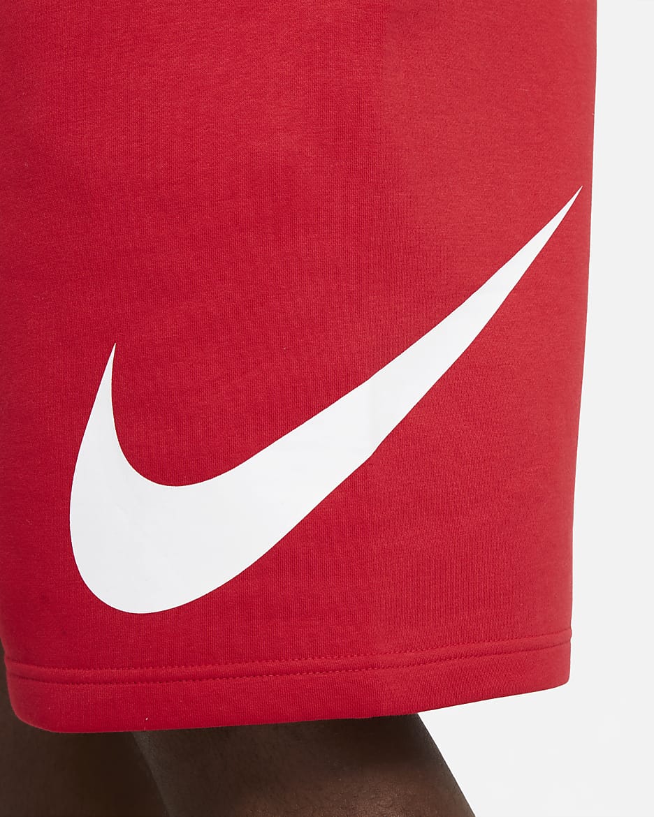 Nike Sportswear Club Men's Graphic Shorts - University Red/White