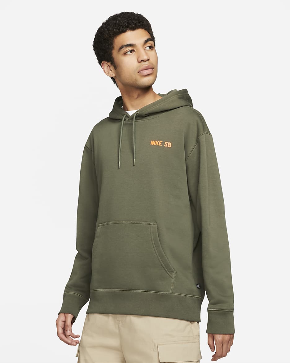 Nike SB Graphic Skate Hoodie - Cargo Khaki/Total Orange
