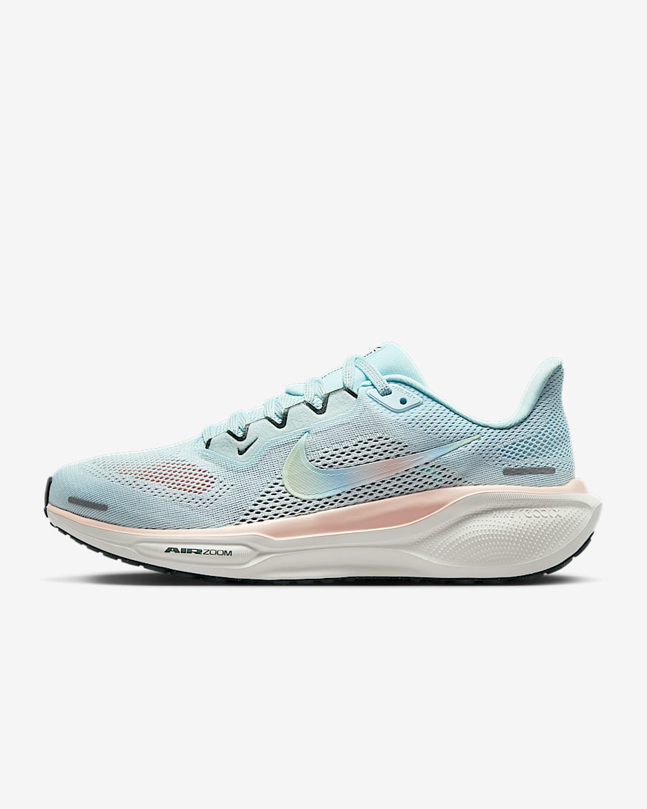 Nike Pegasus 41 PRM Women's Road Running Shoes - Glacier Blue/Washed Coral/Vintage Green/Multi-Color