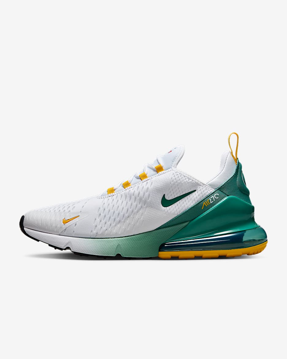 Boston Red Sox Nike Air Max 270 Men's Shoes - White/Amarillo/Bicoastal