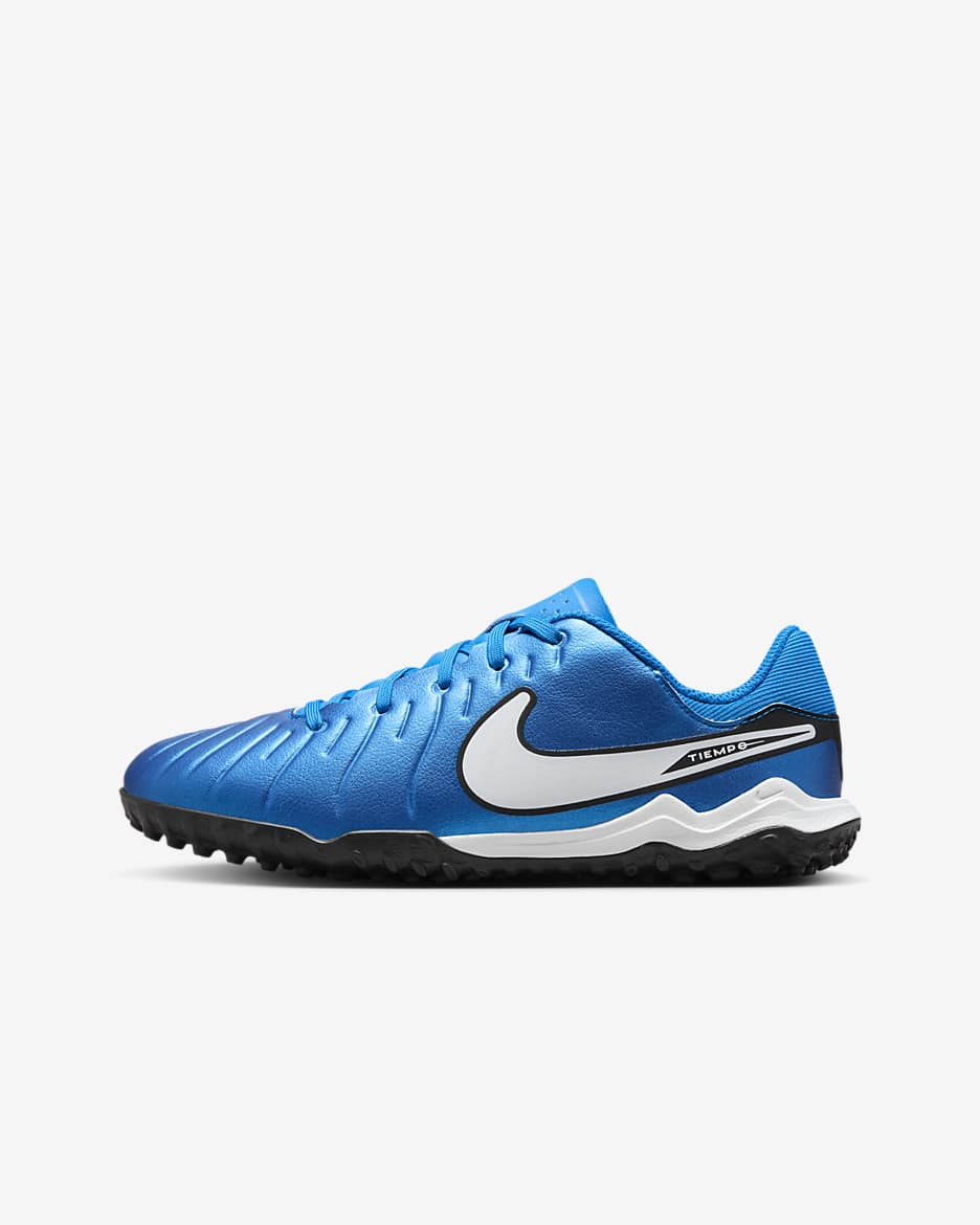 Nike Jr. Tiempo Legend 10 Academy lav fotballsko til grus/turf til små/store barn - Soar/Hvit