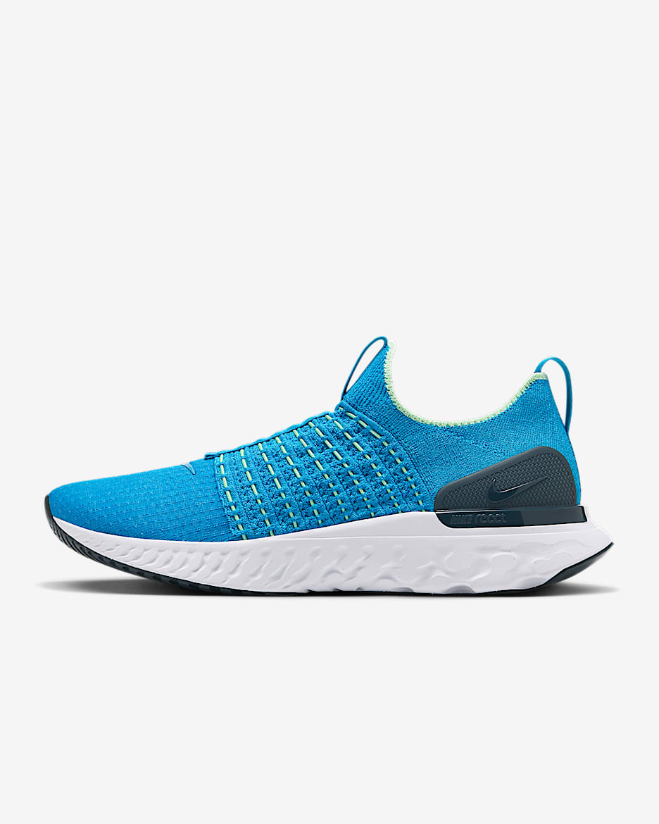Tenis de correr en carretera para hombre Nike React Phantom Run Flyknit 2 - Azul órbita/Verde vapor/Océano intenso/Azul órbita