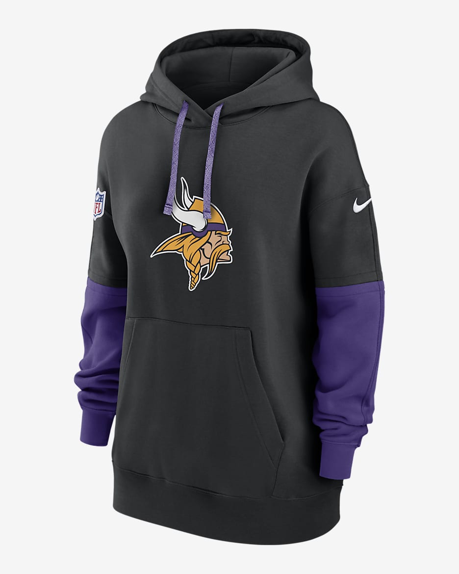 Minnesota Vikings Sideline Essential Women's Nike NFL Pullover Hoodie - Black