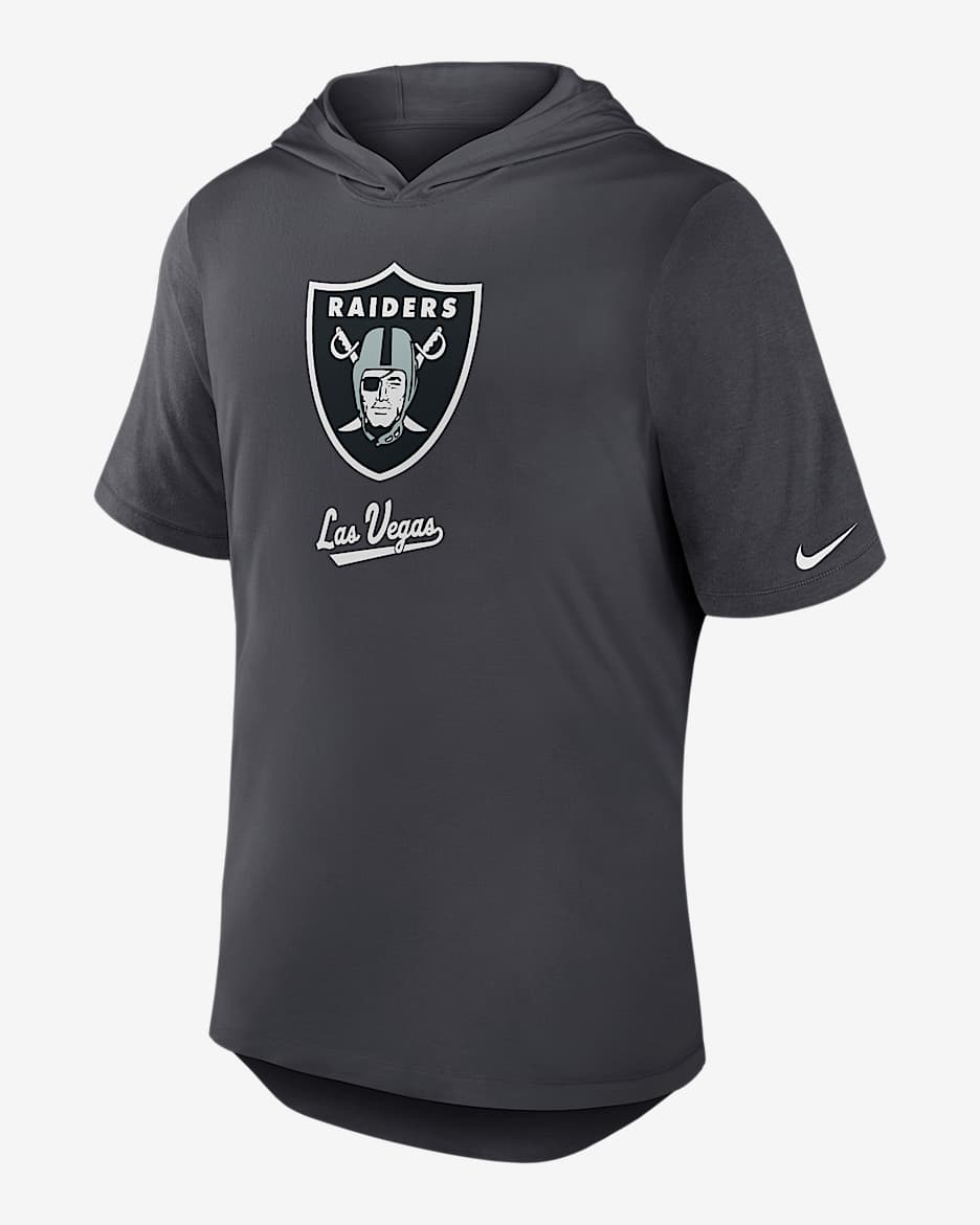 Playera Nike Dri-FIT de la NFL con gorro para hombre Las Vegas Raiders - Antracita