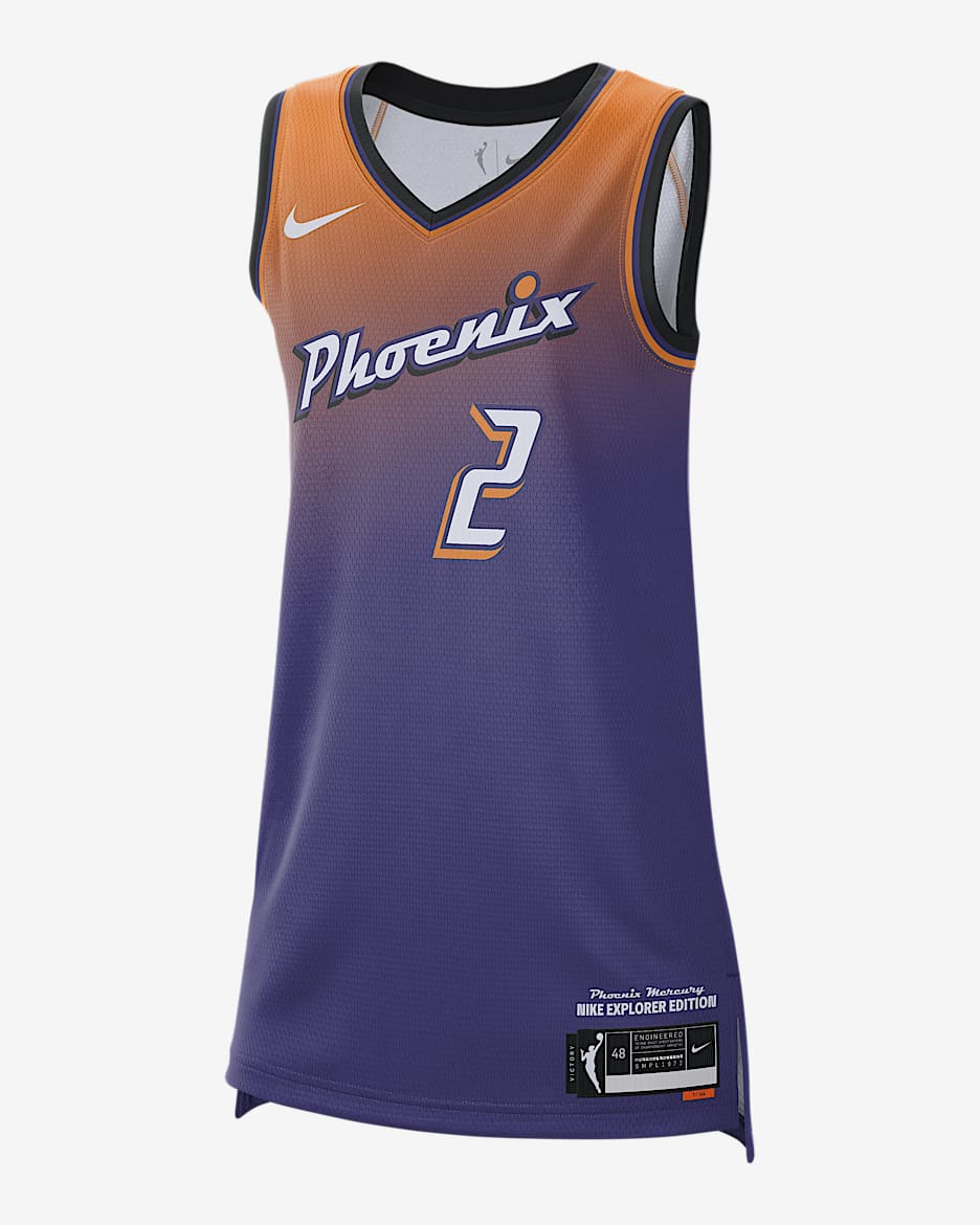 Camiseta Nike Dri-FIT WNBA Victory para mujer Phoenix Mercury Explorer Edition - Orquídea nuevo/Naranja arcilla