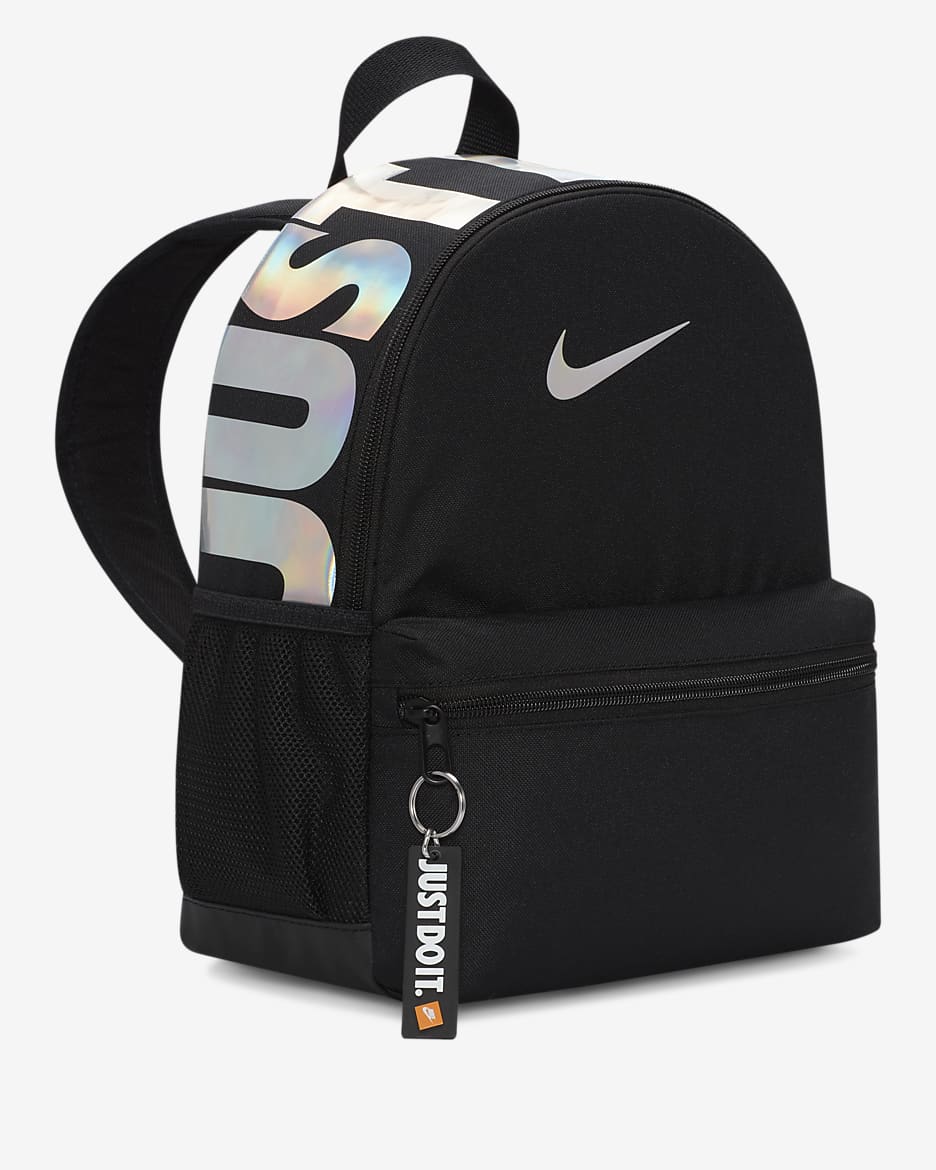 Minimochila Nike Brasilia JDI para criança (11 L) - Preto/Preto