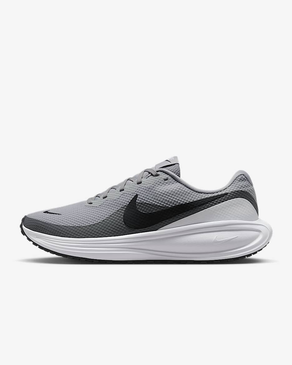 Nike Revolution 8 Men's Road Running Shoes - Light Smoke Grey/Smoke Grey/White/Black