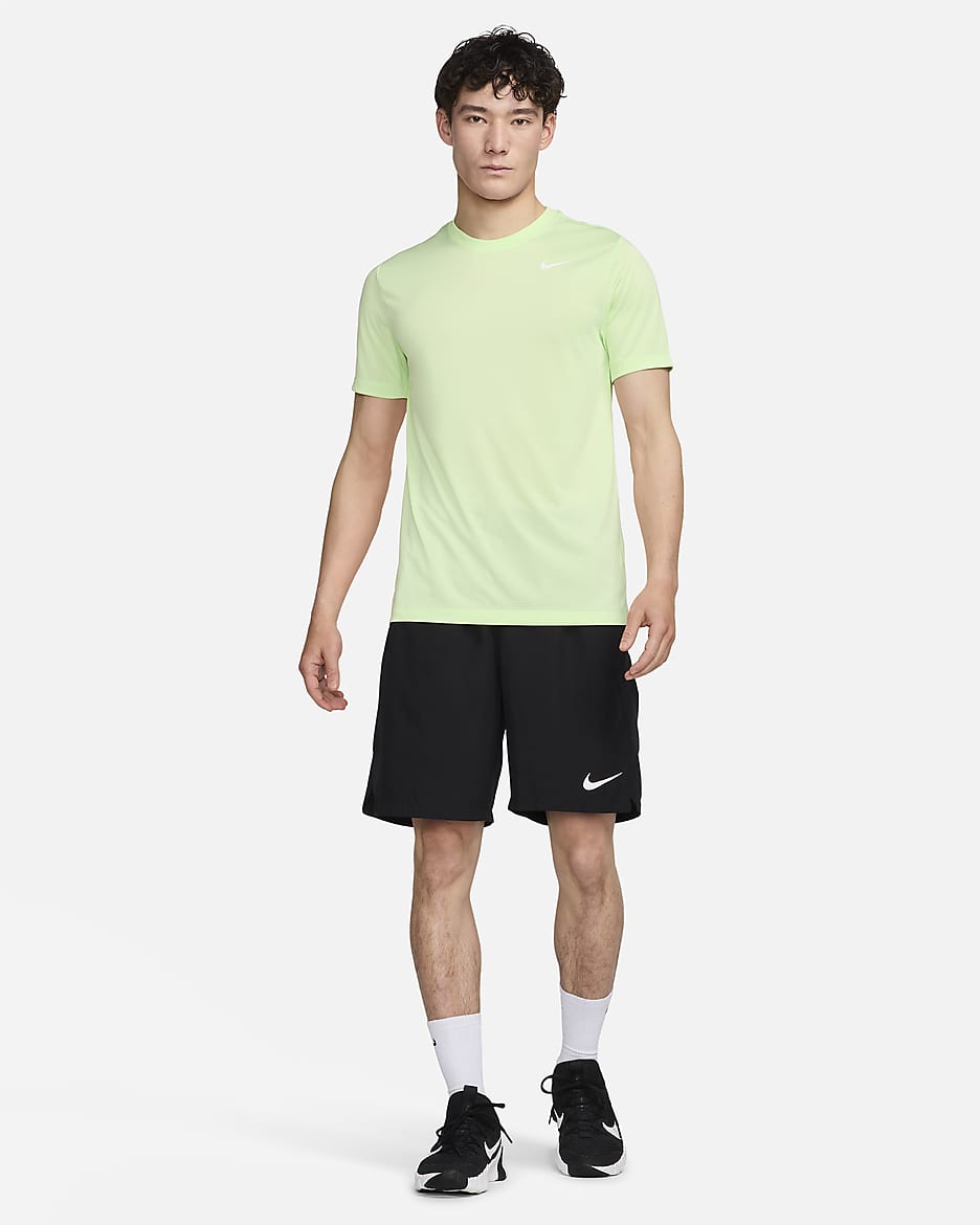 Nike Dri-FIT Men's Fitness T-Shirt - Vapor Green/White