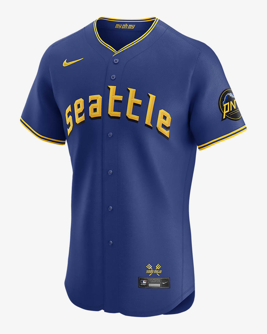 Seattle Mariners City Connect Men's Nike Dri-FIT ADV MLB Elite Jersey - Royal