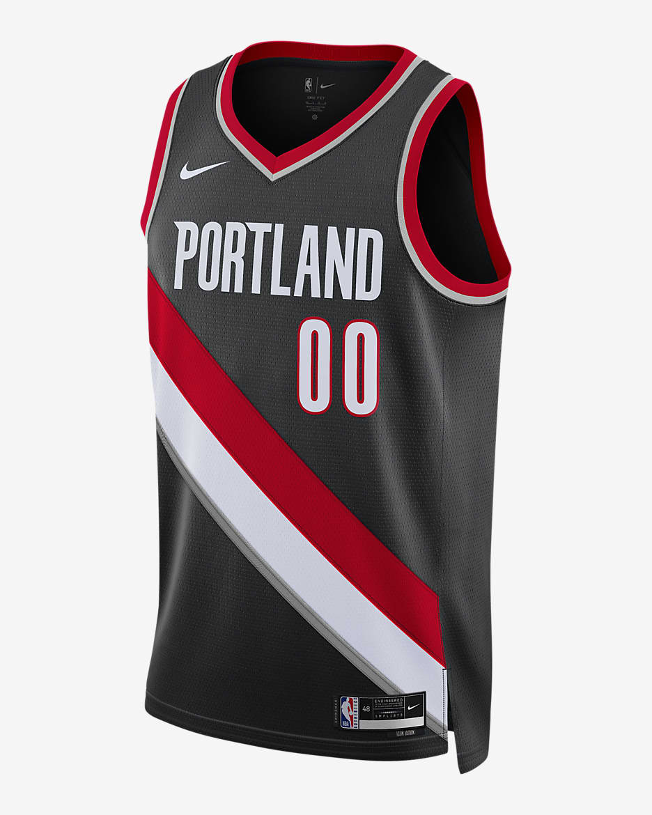 Portland Trail Blazers Icon Edition 2022/23 Men's Nike Dri-FIT NBA Swingman Jersey - Black