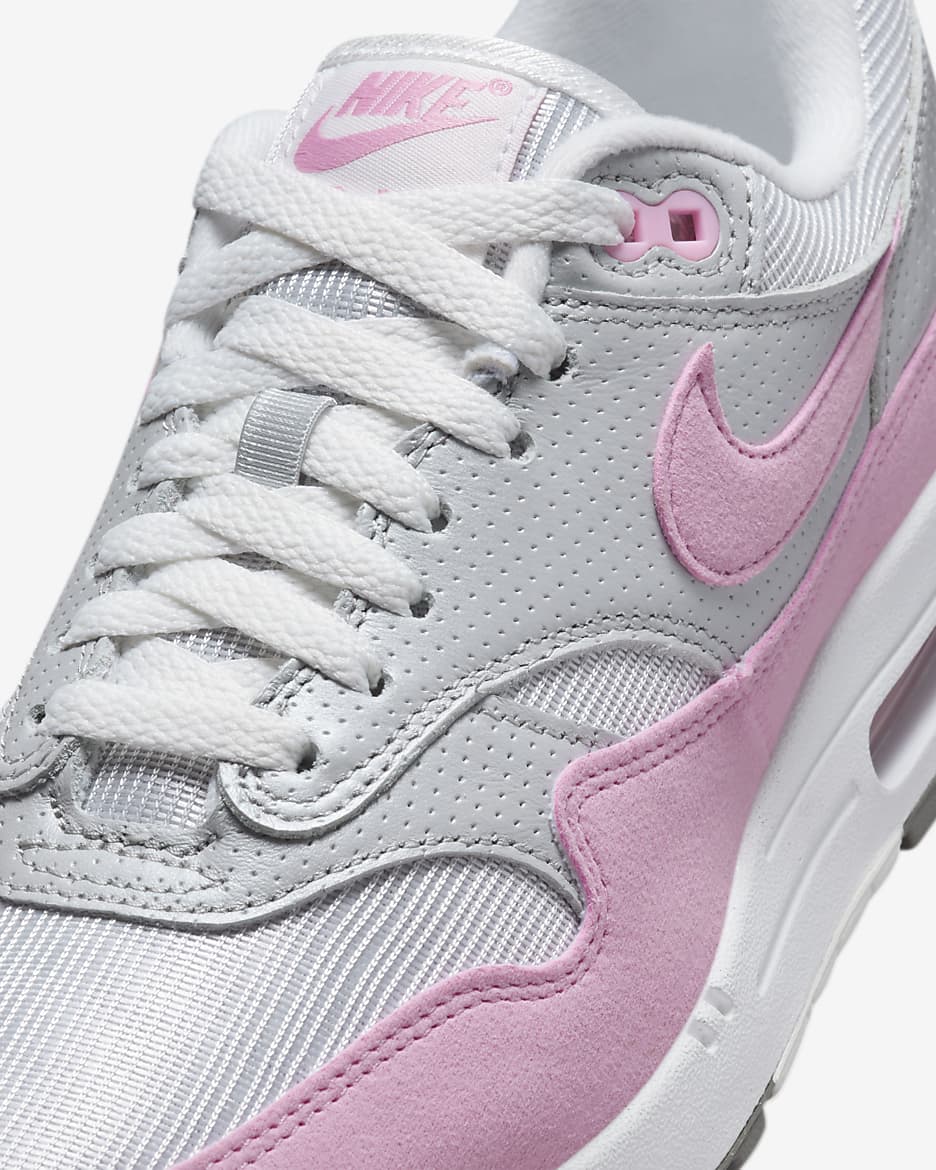 Nike Air Max 1 '87 Damesschoenen - Metallic Platinum/Flat Pewter/Summit White/Pink Rise