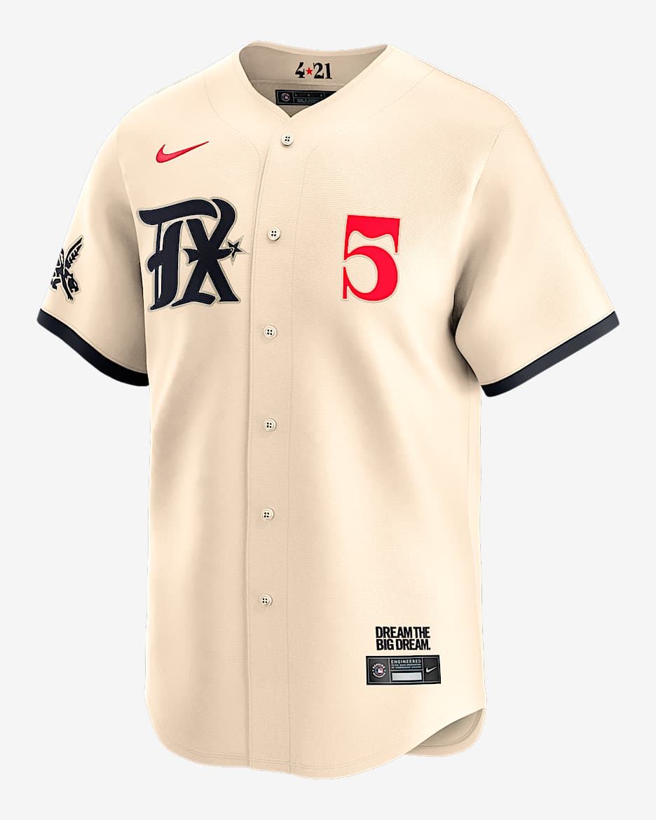 Corey Seager Texas Rangers City Connect Men's Nike Dri-FIT ADV MLB Limited Jersey - Natural