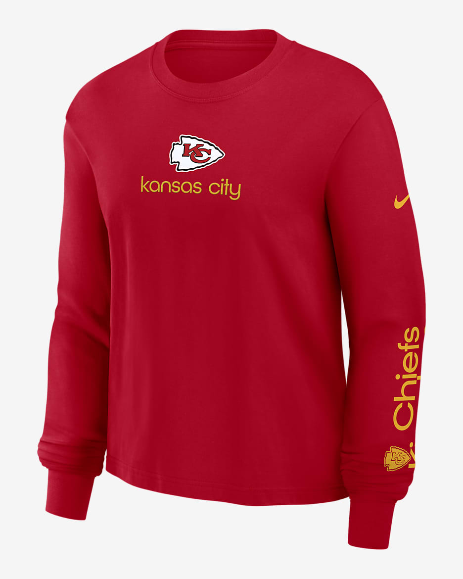 Kansas City Chiefs Boxy Women's Nike NFL Long-Sleeve T-Shirt - Scarlet