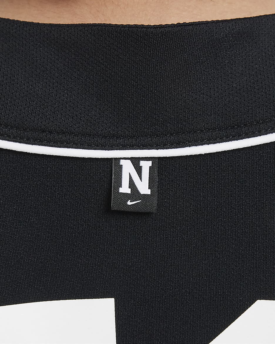 Jersey de béisbol Dri-FIT para niños talla grande Nike Athletics - Negro/Blanco